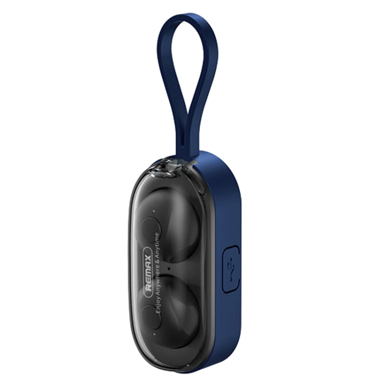 Remax TWS-15 Bluetooth 5.0 Portable Wristband Style True Wireless Stereo Earphone(Blue) - TWS Earphone by REMAX | Online Shopping UK | buy2fix