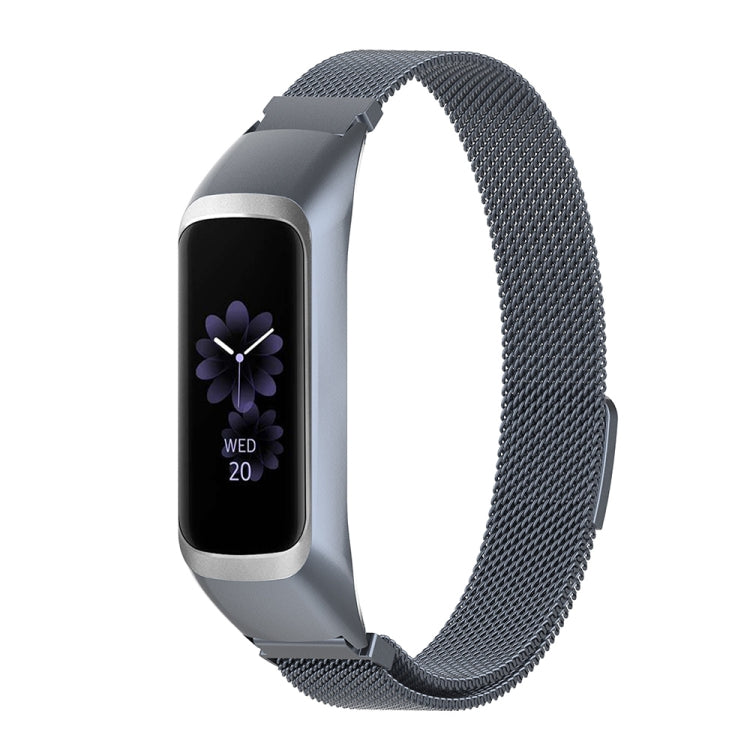 For Samsung Galaxy Fit 2 SM-R220 Milanese Watch Band(Grey) - Smart Wear by buy2fix | Online Shopping UK | buy2fix