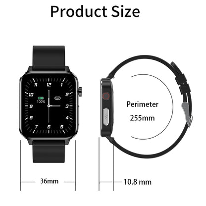 E86 1.7 inch TFT Color Screen IP68 Waterproof Smart Watch, Support Blood Oxygen Monitoring / Body Temperature Monitoring / AI Medical Diagnosis, Style: Steel Strap(Black) - Smart Wear by buy2fix | Online Shopping UK | buy2fix