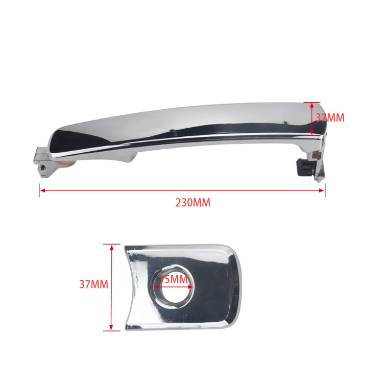 A5404-01 Car Left Front Outside Door Handle 80640-CA012 for Nissan - In Car by buy2fix | Online Shopping UK | buy2fix