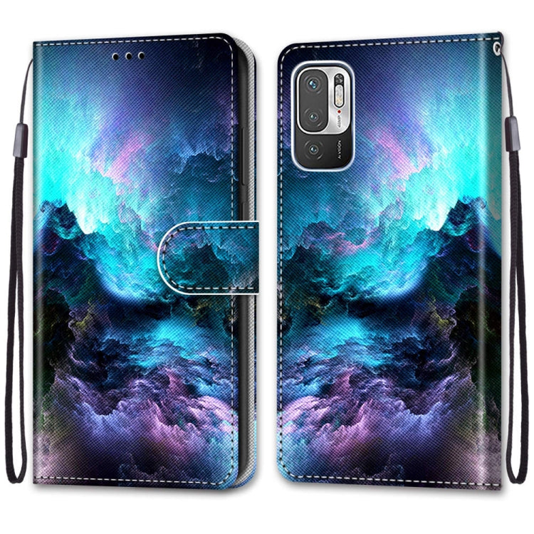 For Xiaomi Redmi Note 10 5G Coloured Drawing Cross Texture Horizontal Flip PU Leather Case with Holder & Card Slots & Wallet & Lanyard(Colorful Clouds) - Xiaomi Cases by buy2fix | Online Shopping UK | buy2fix