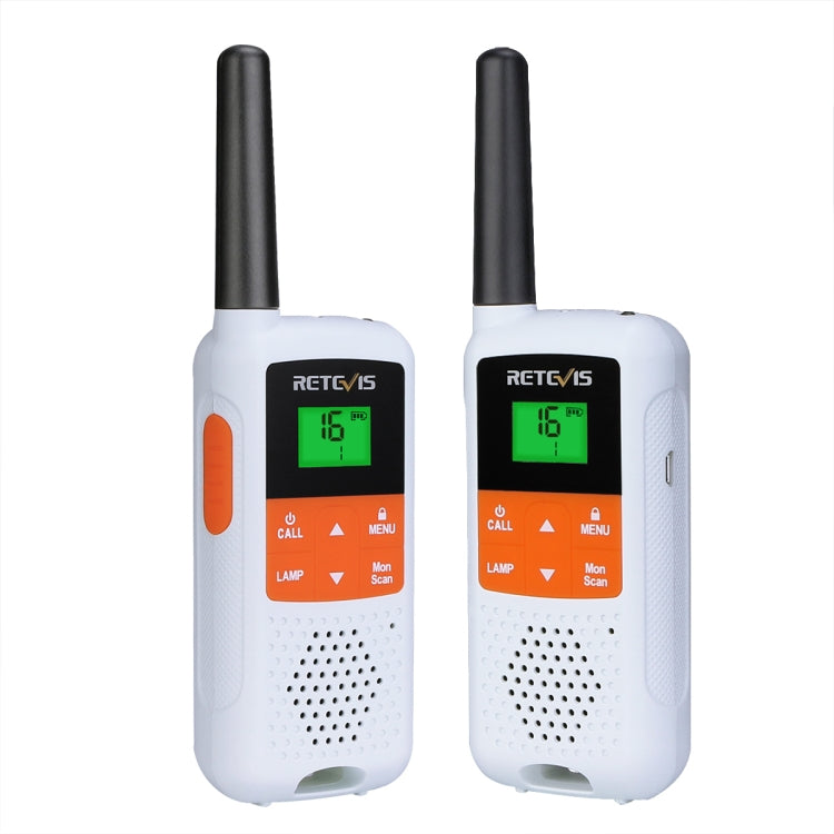 1 Pair RETEVIS RT649B 0.5W EU Frequency 446.00625-446.19375MHz 16CHS Two Way Radio Handheld Walkie Talkie, EU Plug(White) - Handheld Walkie Talkie by RETEVIS | Online Shopping UK | buy2fix