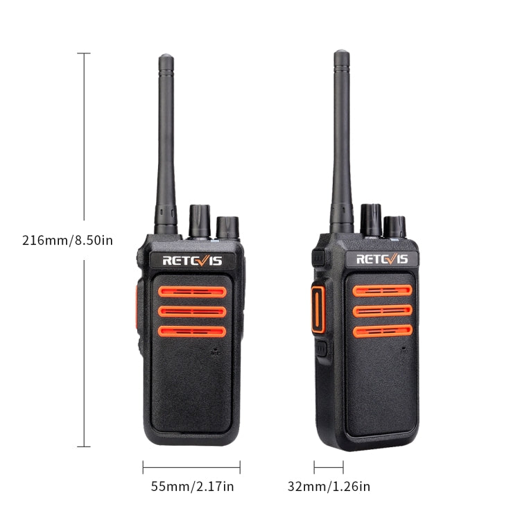 RETEVIS RT76 5W 30CHS GMRS Two Way Radio Handheld Walkie Talkie, US Plug(Black) - Handheld Walkie Talkie by RETEVIS | Online Shopping UK | buy2fix