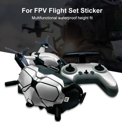 FPV-TZ-SF 4 in 1 Waterproof Anti-Scratch Decal Skin Wrap Stickers Personalized Film Kits for DJI FPV Drone & Goggles V2 & Remote Control & Rocker(Camouflage Green) - DJI & GoPro Accessories by buy2fix | Online Shopping UK | buy2fix