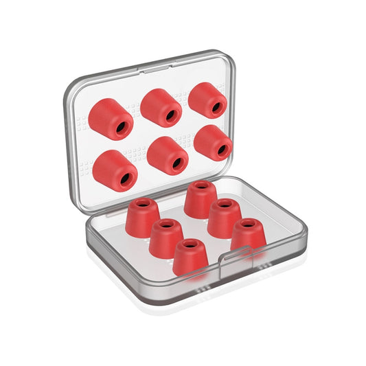 6 Pairs New Bee NB-M1 Slow Rebound Memory Foam Ear Caps with Storage Box, Suitable for 5mm-7mm Earphone Plugs(Red) - Anti-dust & Ear Caps by New Bee | Online Shopping UK | buy2fix