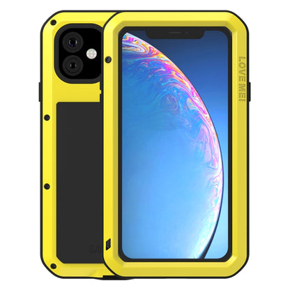 For iPhone 11 Pro Max LOVE MEI Metal Shockproof Waterproof Dustproof Protective Case(Yellow) - iPhone 11 Pro Max Cases by LOVE MEI | Online Shopping UK | buy2fix