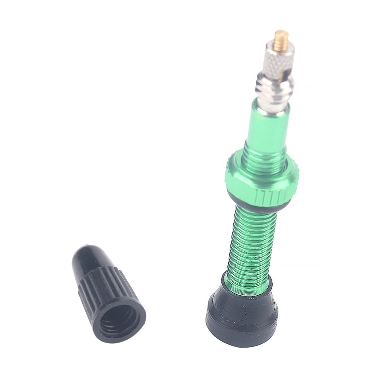 A5598 2 PCS 40mm Green French Tubeless Valve Core with Purple Disassembly Tool for Road Bike - Outdoor & Sports by buy2fix | Online Shopping UK | buy2fix