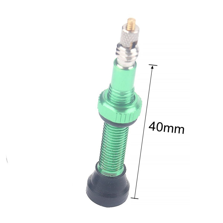 A5598 2 PCS 40mm Green French Tubeless Valve Core with Purple Disassembly Tool for Road Bike - Outdoor & Sports by buy2fix | Online Shopping UK | buy2fix