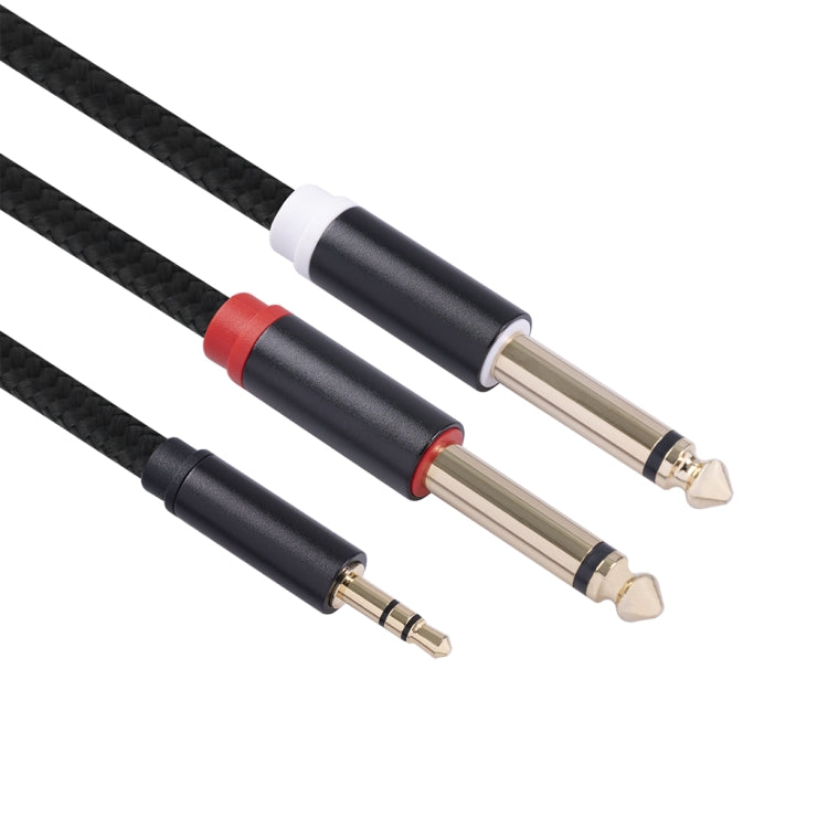 3683 3.5mm Male to Dual 6.35mm Male Audio Cable, Cable Length:3m(Black) - Aux Cable by buy2fix | Online Shopping UK | buy2fix