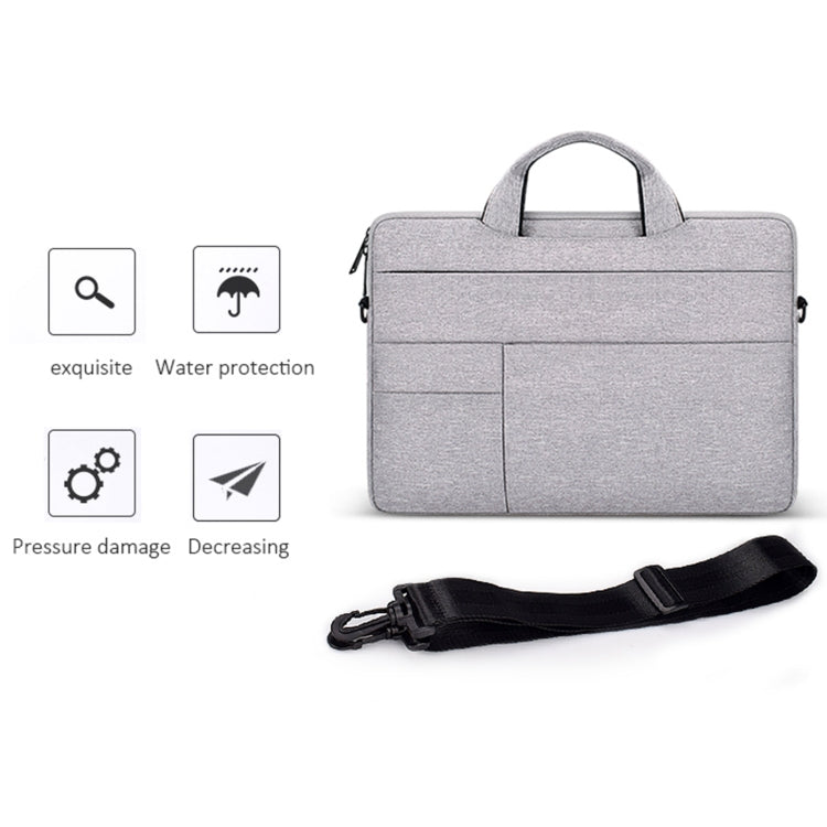 ND05SDJ Oxford Cloth + Nylon Laptop Portable Shoulder Bag, Size:13.3 inch(Hemp Gray) - 13.3 inch by buy2fix | Online Shopping UK | buy2fix