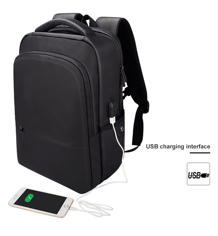 SJ01 Business Casual Computer Backpack with USB Charging Port, Size:13-15 inch Universal(Black) - Backpack by buy2fix | Online Shopping UK | buy2fix