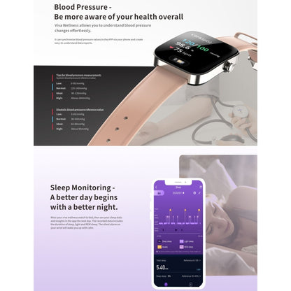 H1 1.3 inch TFT Screen IP68 Waterproof Smart Watch, Support Sleep Monitoring / Heart Rate Monitoring / ECG Electrocardiogram / Vascular Management / Body Temperature Monitoring(Pink) - Smart Wear by buy2fix | Online Shopping UK | buy2fix