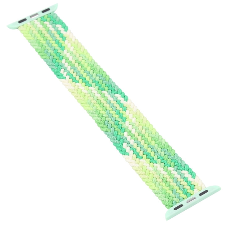 Single Loop Weaving Nylon Watch Band, Size: L 155mm For Apple Watch Series 9&8&7 41mm / SE 3&SE 2&6&SE&5&4 40mm / 3&2&1 38mm(Lime) - Watch Bands by buy2fix | Online Shopping UK | buy2fix