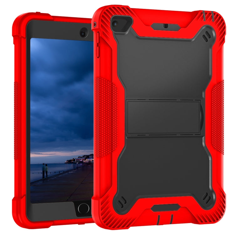 Silicone + PC Shockproof Protective Case with Holder For iPad mini (2019) / mini 4(Red + Black) - iPad mini (2019) / mini 5 Cases by buy2fix | Online Shopping UK | buy2fix