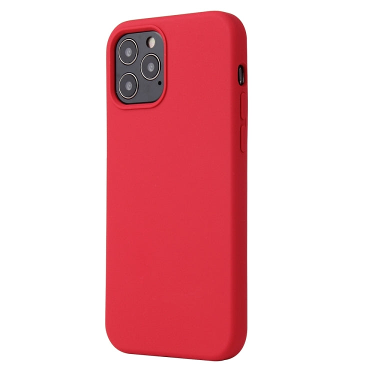 For iPhone 13 mini Solid Color Liquid Silicone Shockproof Protective Case (Carmine) - iPhone 13 mini Cases by buy2fix | Online Shopping UK | buy2fix