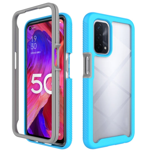 For OPPO A54 5G / A74 5G Starry Sky Solid Color Series Shockproof PC + TPU Case(Light Blue) - OPPO & vivo Accessories by buy2fix | Online Shopping UK | buy2fix