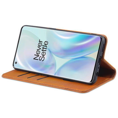 For OnePlus Nord CE 5G AZNS Magnetic Calf Texture Horizontal Flip Leather Case with Card Slots & Holder & Wallet(Black) - OnePlus Cases by AZNS | Online Shopping UK | buy2fix