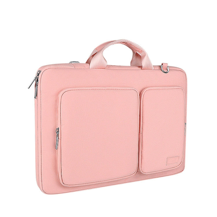 ST11 Polyester Thickened Laptop Bag with Detachable Shoulder Strap, Size:14.1-15.4 inch(Pink) - 15 inch by buy2fix | Online Shopping UK | buy2fix