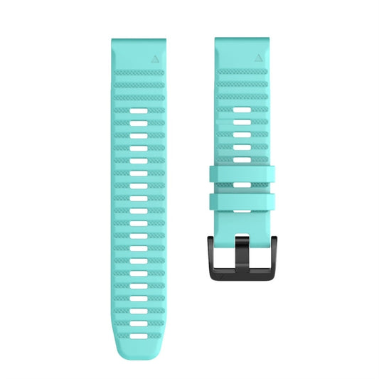 For Garmin Fenix 7X / 6X 26mm Smart Watch Quick Release Silicon Watch Band(Teal) - Watch Bands by buy2fix | Online Shopping UK | buy2fix