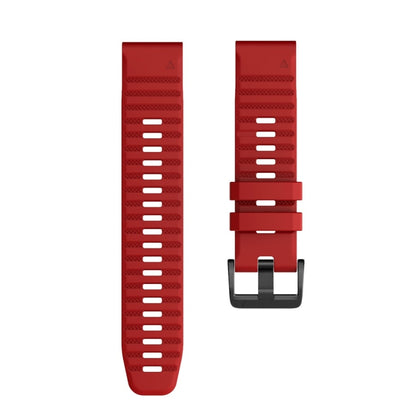 For Garmin Fenix 7X / 6X 26mm Smart Watch Quick Release Silicon Watch Band(Red) - Smart Wear by buy2fix | Online Shopping UK | buy2fix