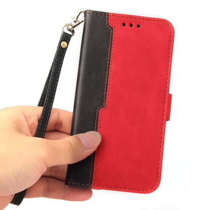 For iPhone 13 mini Business Stitching-Color Horizontal Flip PU Leather Case with Holder & Card Slots & Photo Frame (Red) - iPhone 13 mini Cases by buy2fix | Online Shopping UK | buy2fix