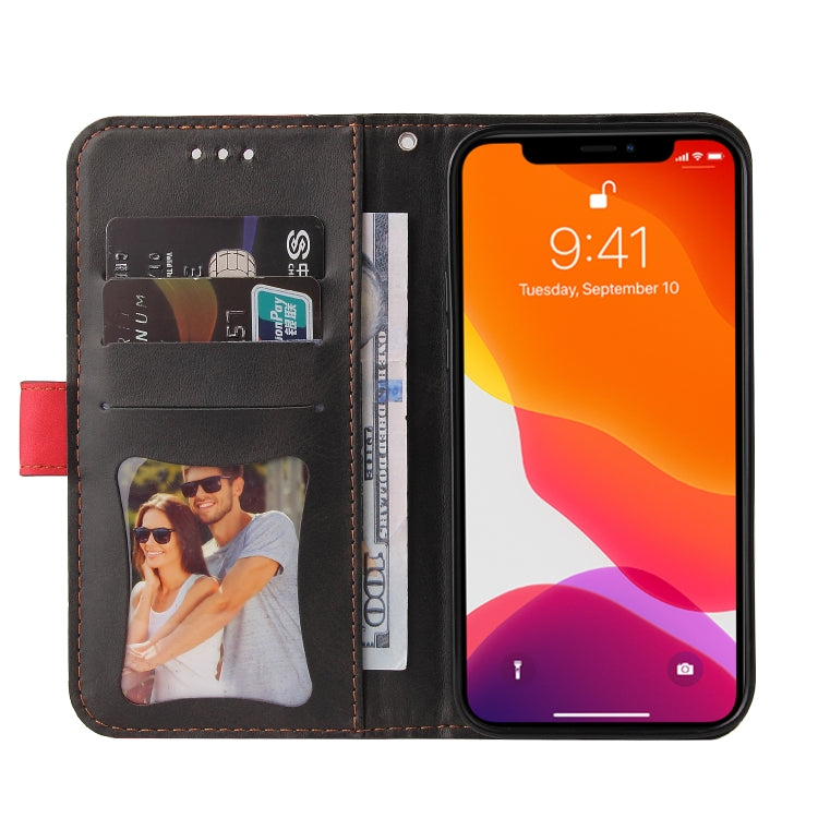 For iPhone 13 Pro Business Stitching-Color Horizontal Flip PU Leather Case with Holder & Card Slots & Photo Frame  (Red) - iPhone 13 Pro Cases by buy2fix | Online Shopping UK | buy2fix