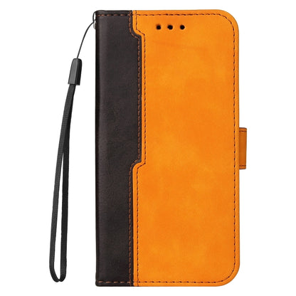 For iPhone 13 Pro Business Stitching-Color Horizontal Flip PU Leather Case with Holder & Card Slots & Photo Frame  (Orange) - iPhone 13 Pro Cases by buy2fix | Online Shopping UK | buy2fix