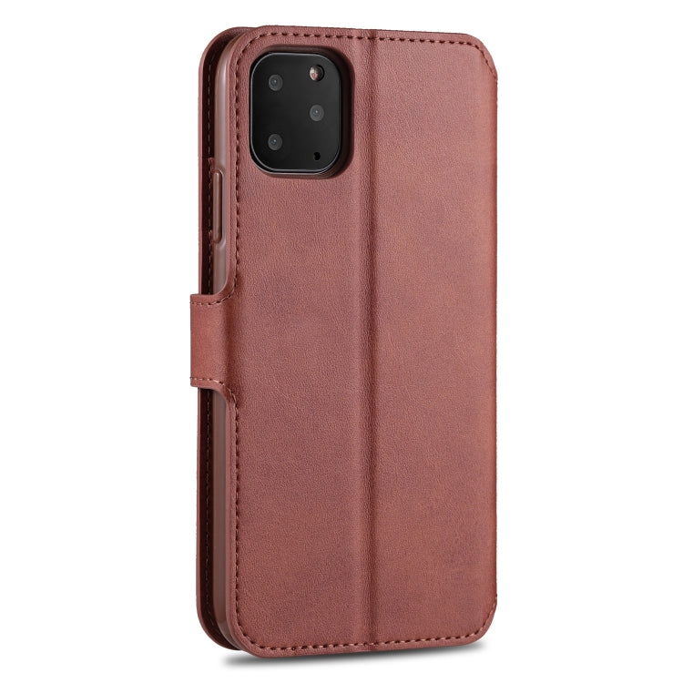 For iPhone 11 Pro Max AZNS Calf Texture Magnetic Horizontal Flip PU Leather Case with Holder & Card Slots & Photo Frame(Brown) - iPhone 11 Pro Max Cases by AZNS | Online Shopping UK | buy2fix