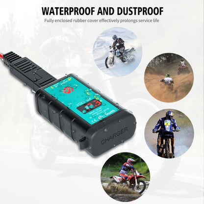 WUPP ZH-1422B2 DC12-24V Motorcycle Square Single USB + PD Fast Charging Charger with Switch + Voltmeter + Integrated SAE Socket + 1m SAE Socket Cable - Battery Charger by WUPP | Online Shopping UK | buy2fix