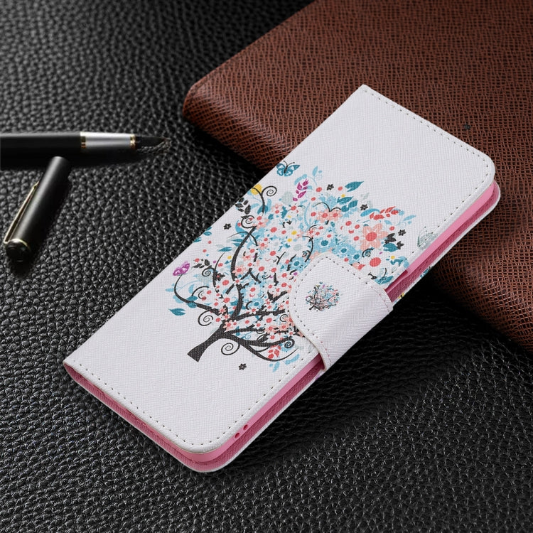 For OPPO A74 / A93 / A54 5G Colored Drawing Pattern Horizontal Flip Leather Case with Holder & Card Slots & Wallet(Tree) - OPPO & vivo Accessories by buy2fix | Online Shopping UK | buy2fix