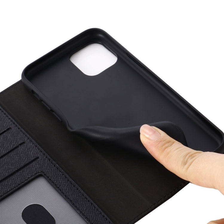 For iPhone 11 Pro GEBEI Top-grain Leather Horizontal Flip Protective Case with Holder & Card Slots & Wallet & Photo Frame(Black) - iPhone 11 Pro Cases by GEBEI | Online Shopping UK | buy2fix