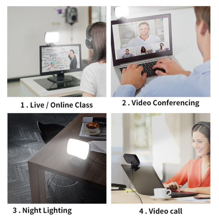 JSK-B1 USB Portable Ten-level Brightness Adjustable Live Conference Desktop LED Fill Light, Color Temperature: 3000-6500K - Consumer Electronics by buy2fix | Online Shopping UK | buy2fix