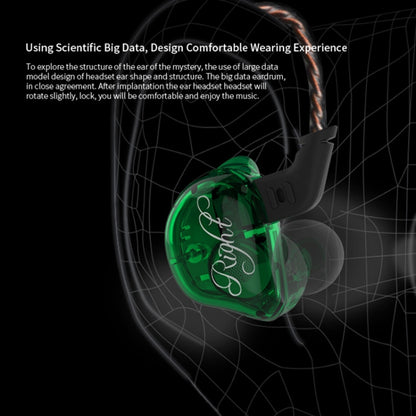 KZ ZSR 6-unit Ring Iron In-ear Wired Earphone, Standard Version(Green) - In Ear Wired Earphone by KZ | Online Shopping UK | buy2fix