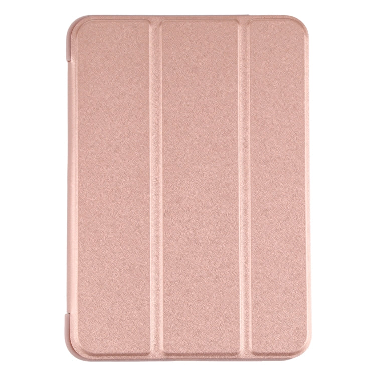 For iPad mini 6 GEBEI Shockproof Horizontal Flip Tablet Case with Three-folding Holder(Rose Gold) - iPad mini 6 Cases by GEBEI | Online Shopping UK | buy2fix