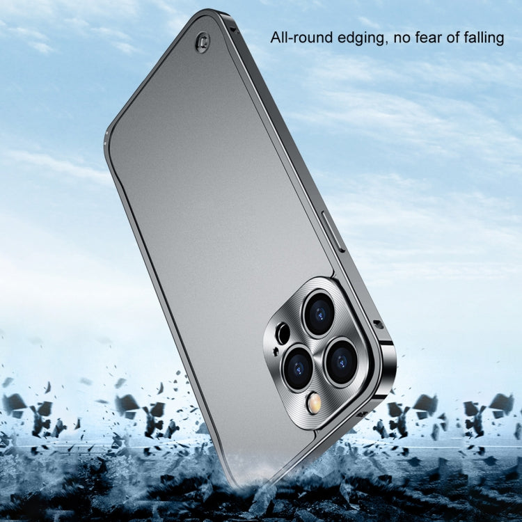 For iPhone 13 Pro Max Metal Frame Frosted PC Shockproof Phone Case (Ocean Blue) - iPhone 13 Pro Max Cases by buy2fix | Online Shopping UK | buy2fix