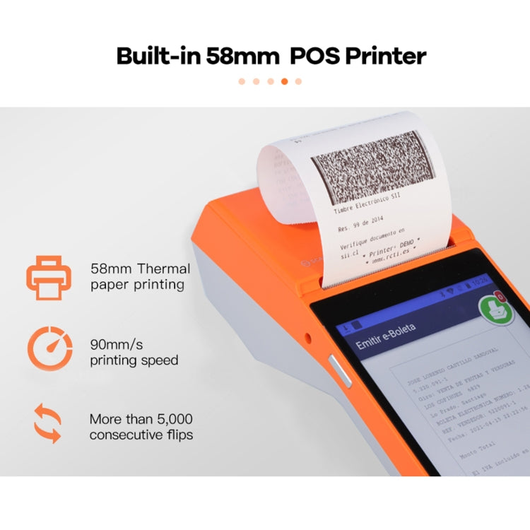 SGT-SP01 5.5 inch HD Screen Handheld POS Receipt Printer, Suit Version, US Plug(Orange) - Consumer Electronics by buy2fix | Online Shopping UK | buy2fix