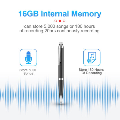 Q90 Intelligent HD Digital Noise Reduction Recording Pen, Capacity:8GB(Black) - Security by buy2fix | Online Shopping UK | buy2fix