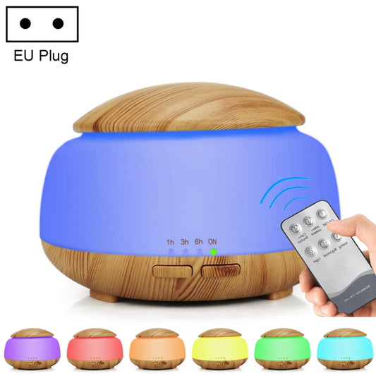 Wood Grain Humidifier Air Purifier Ultrasonic Atomization Household Aromatherapy Machine with Colorful LED Light Automatic Alcohol Sprayer, Plug Specification:EU Plug(Light Brown) - Home & Garden by buy2fix | Online Shopping UK | buy2fix