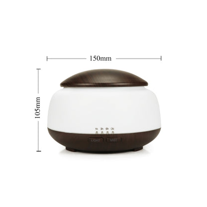 Wood Grain Humidifier Air Purifier Ultrasonic Atomization Household Aromatherapy Machine with Colorful LED Light Automatic Alcohol Sprayer, Plug Specification:EU Plug(Dark Brown) - Home & Garden by buy2fix | Online Shopping UK | buy2fix