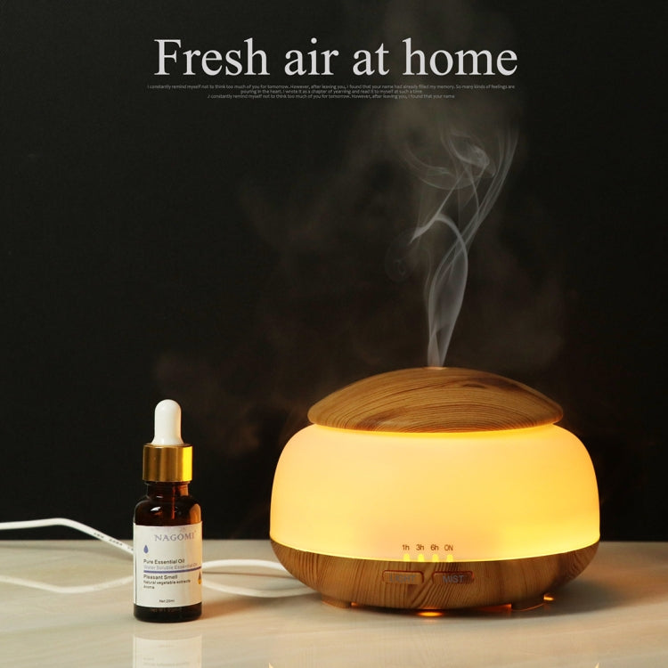 Wood Grain Humidifier Air Purifier Ultrasonic Atomization Household Aromatherapy Machine with Colorful LED Light Automatic Alcohol Sprayer, Plug Specification:UK Plug(Light Brown) - Home & Garden by buy2fix | Online Shopping UK | buy2fix