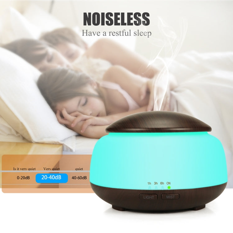 Wood Grain Humidifier Air Purifier Ultrasonic Atomization Household Aromatherapy Machine with Colorful LED Light Automatic Alcohol Sprayer, Plug Specification:UK Plug(Light Brown) - Home & Garden by buy2fix | Online Shopping UK | buy2fix