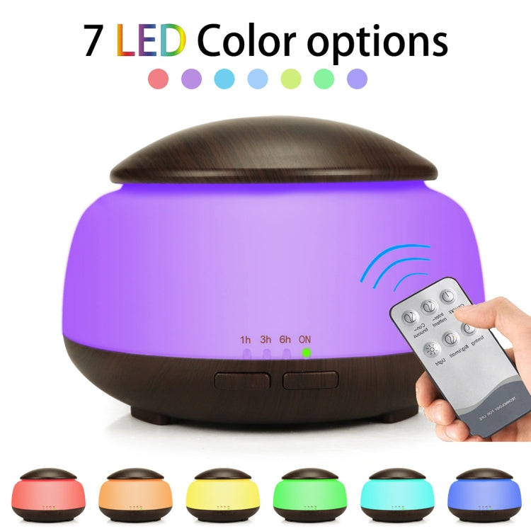 Wood Grain Humidifier Air Purifier Ultrasonic Atomization Household Aromatherapy Machine with Colorful LED Light Automatic Alcohol Sprayer, Plug Specification:US Plug(Dark Brown) - Home & Garden by buy2fix | Online Shopping UK | buy2fix