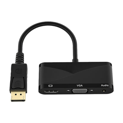 D45 3 in 1 DP to HDMI + VGA + 3.5 Audio Converter Cable(Black) - Adapter by buy2fix | Online Shopping UK | buy2fix