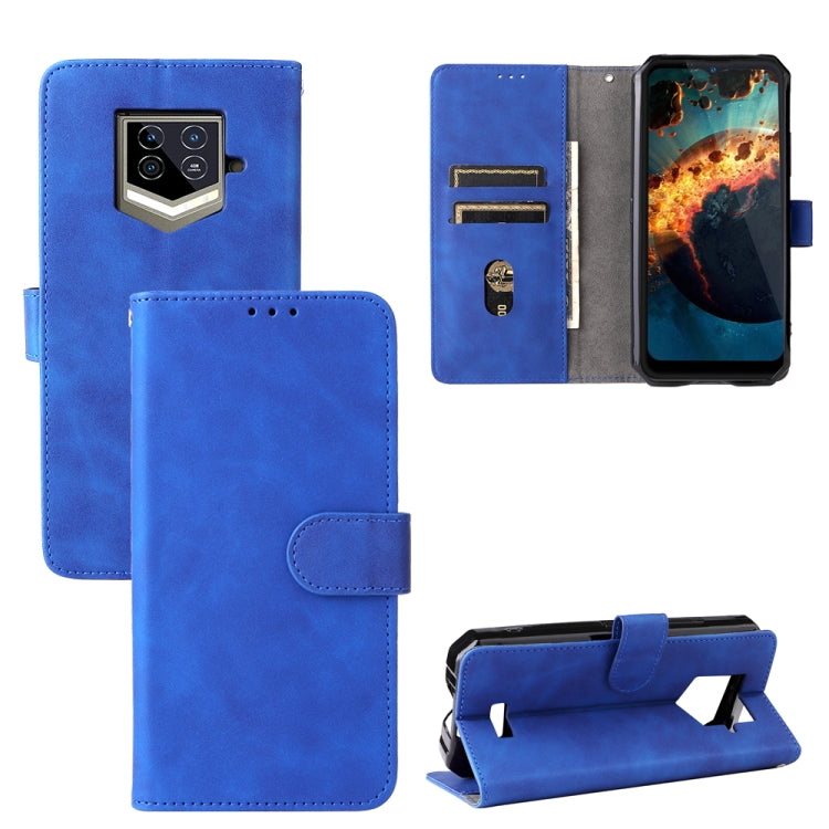 For Oukitel WP15 5G Solid Color Skin Feel Magnetic Buckle Leather Phone Case(Blue) - More Brand by buy2fix | Online Shopping UK | buy2fix