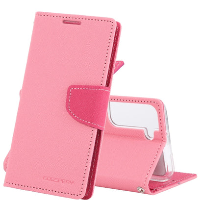 For Samsung Galaxy S22 5G GOOSPERY FANCY DIARY Cross Texture Leather Phone Case(Pink) - Galaxy S22 5G Cases by GOOSPERY | Online Shopping UK | buy2fix