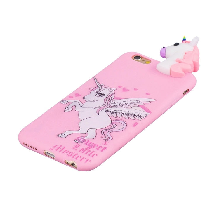 For iPhone 6 Shockproof Cartoon TPU Protective Case(Unicorn) - More iPhone Cases by buy2fix | Online Shopping UK | buy2fix