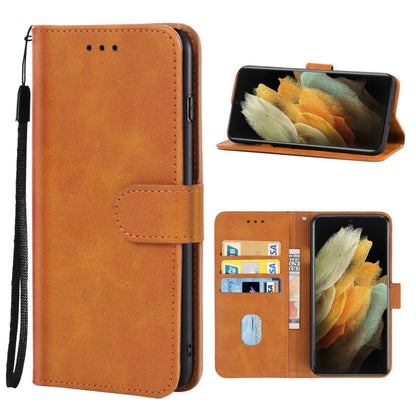 Leather Phone Case For Samsung Galaxy S22 Ultra 5G(Brown) - Galaxy S22 Ultra 5G Cases by buy2fix | Online Shopping UK | buy2fix