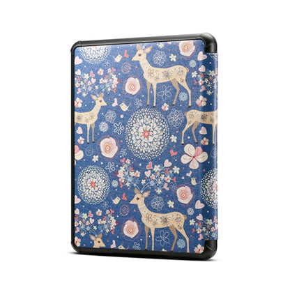 For Amazon Kindle Paperwhite 5 2021 Pattern PU Leather Tablet Case(Elk Blue) - Amazon by buy2fix | Online Shopping UK | buy2fix