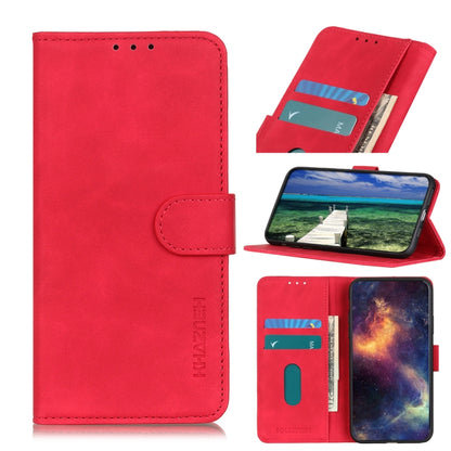 For vivo Y76 5G / Y76s 5G KHAZNEH Retro Texture Horizontal Flip Leather Phone Case(Red) - vivo Cases by buy2fix | Online Shopping UK | buy2fix