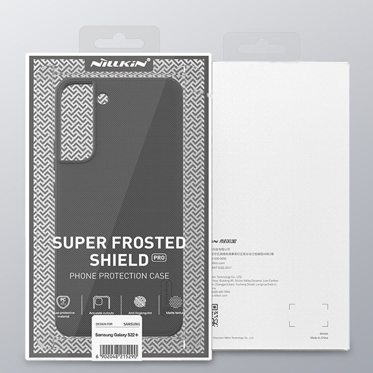 For Samsung Galaxy S22+ 5G NILLKIN Super Frosted Shield Pro PC + TPU Phone Case(Black) - Galaxy S22+ 5G Cases by NILLKIN | Online Shopping UK | buy2fix